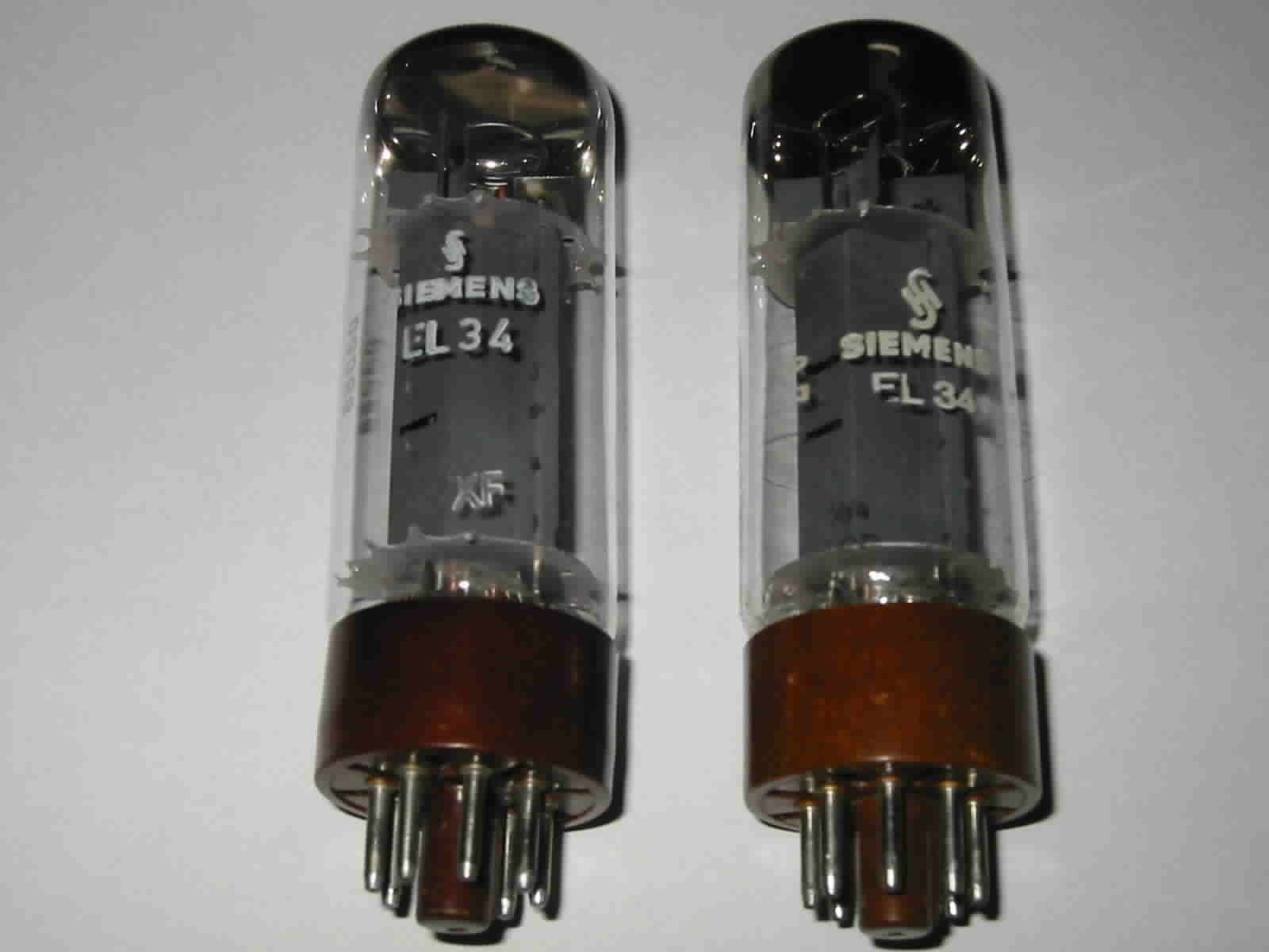 TC: EL34 6CA7 xf1 xf2 xf3 xf4 tubes from Philips Valvo Mullard